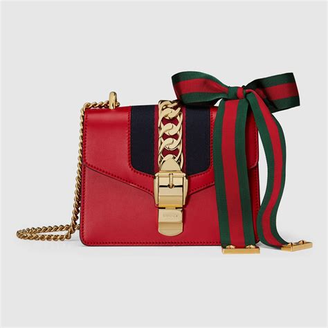 gucci sylvie mini chain red|Gucci Mini Sylvie Chain Bag .